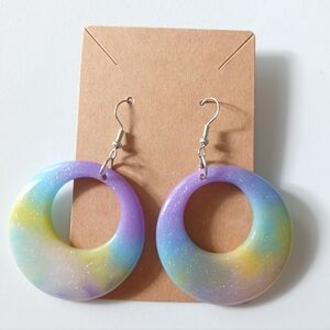 Fashion Jewelry Pastel Hoop Earrings